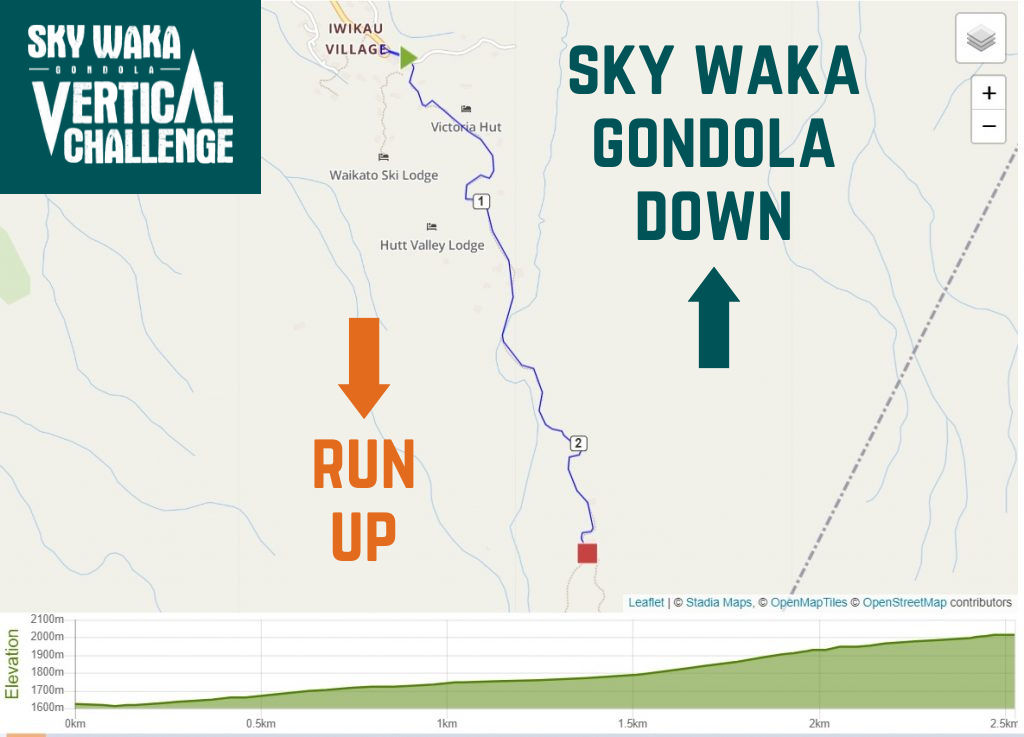 Sky Waka Vertical Challenge Course Map